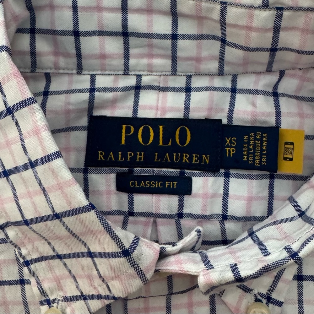 Polo XS Classic Fit Check Button Down NWOT